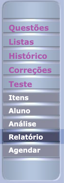 relatório selecionado