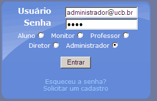 login de administrador